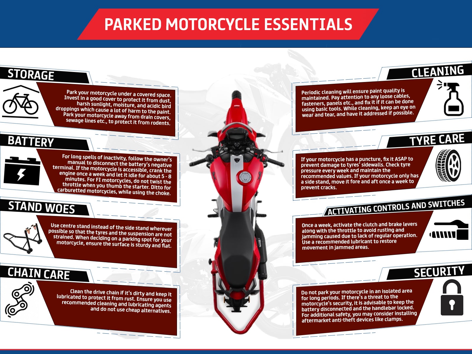 Infographic: Maintenance Tips For Your Two-Wheeler During Lockdown