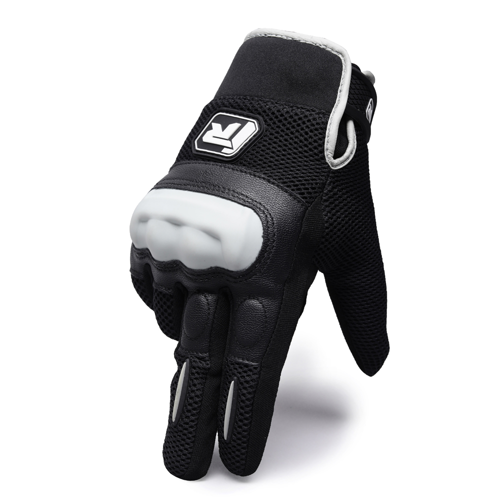 Riding Gloves - LT Black & Grey