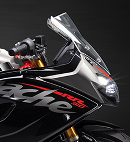 Design inspired by shark of Apache RR 310 motorcycle