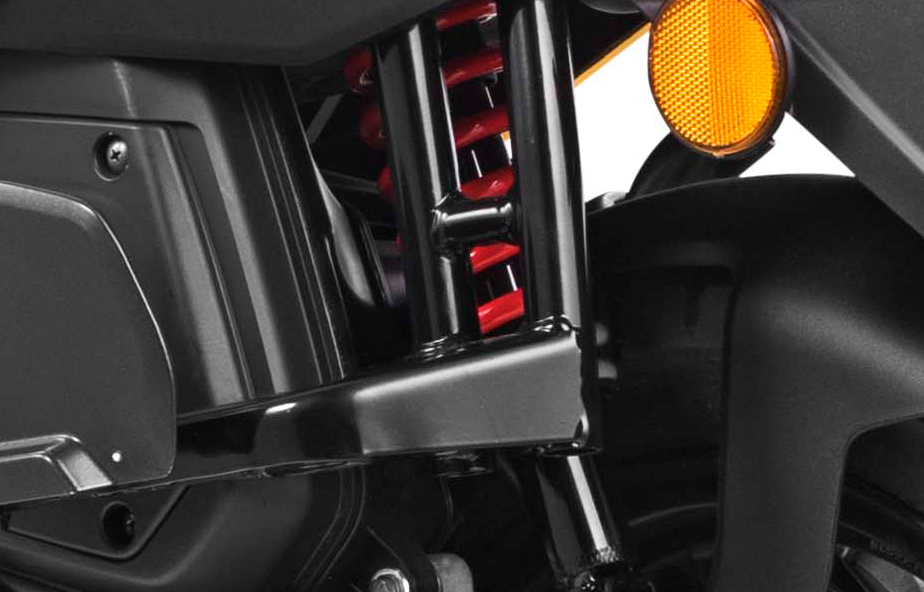 TVS Ntorq 125 cc 2 wheeler automatic scooter with coil spring shock suspension