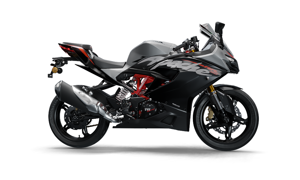 Apache RR 310 motorcycle in Titanium black