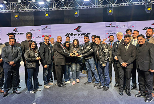 TVS riders felicitated at the JK Tyre awards