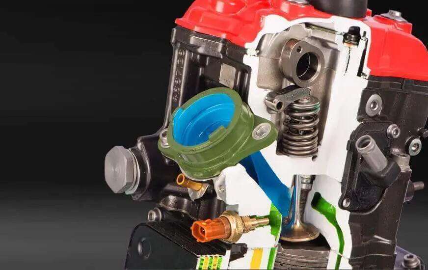 Apache RR 310 Down Draft Port with Button Tappet arrangement