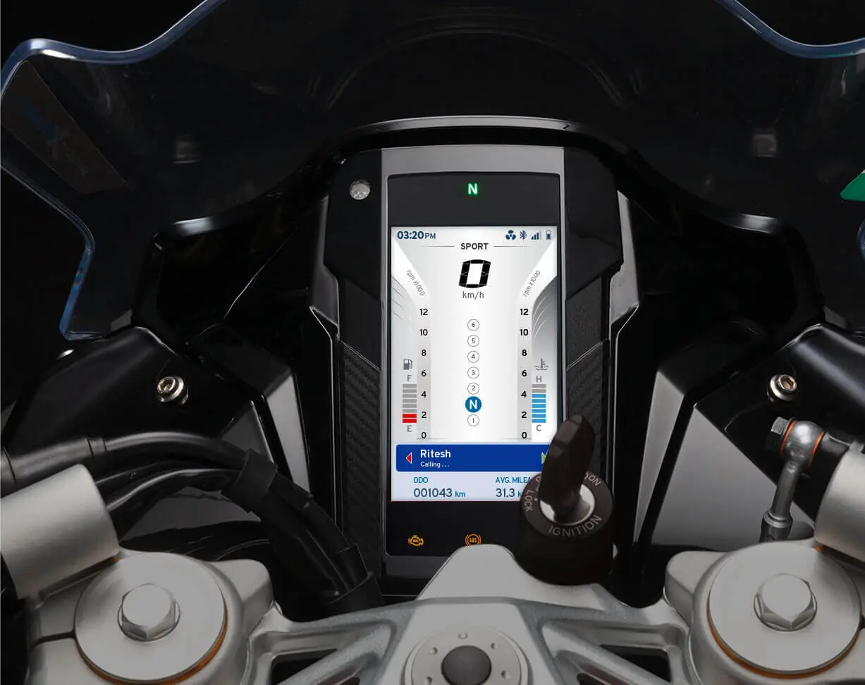 TVS RR 310 Cellular functionality bike