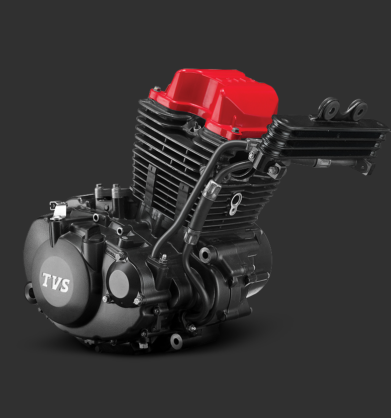 Oil cooled engine of Apache RTR 160 4V Sports motorcycles