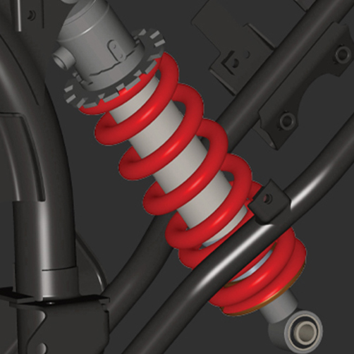 Telescopic and monoshock suspension of Apache RTR 160 4V motorcycles