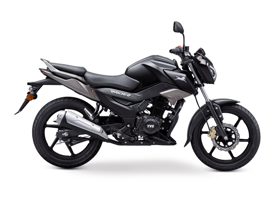 TVS raider 125 motorcycle in black