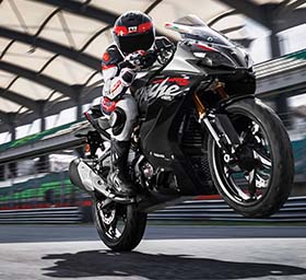 Apache RR 310 motorcycle in racing track