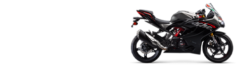 TVS apache 310 two wheeler sports motorcycle in black