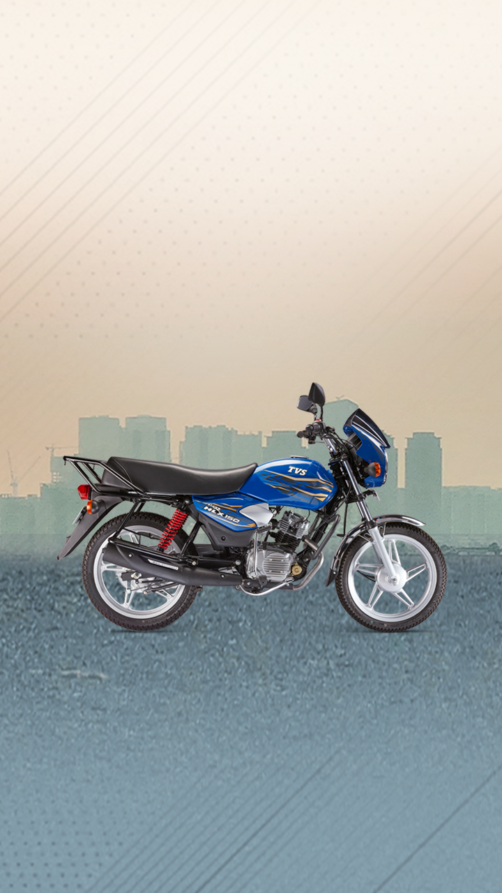 TVS HLX 150 4 gear motorcycle banner