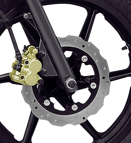 Disc and drum brake of TVS ZT 125 cc motorcycles