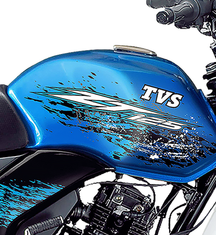 14.5 liter fuel capacity of TVS ZT 125 cc motorcycles