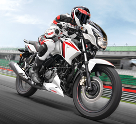 Full view of Apache RTR 160 2V Sports motorcycles