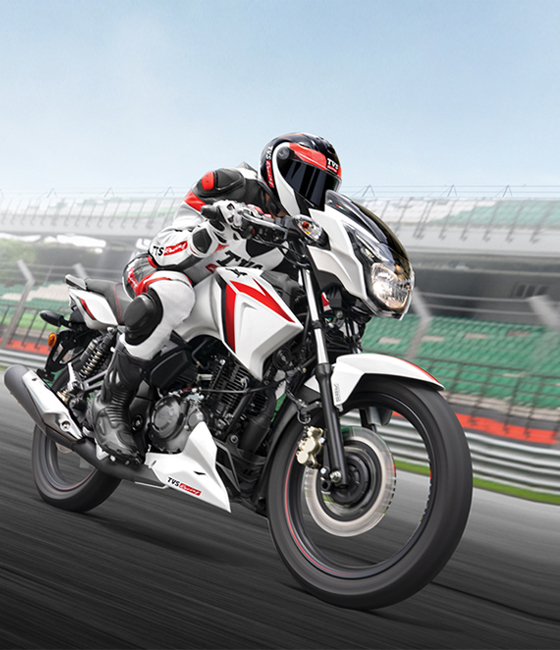 Full view of Apache RTR 160 2V Sports motorcycles