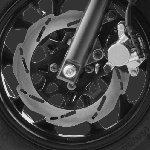 Disc and drum braking of TVS Ntorq 125 cc 2 wheeler automatic scooter