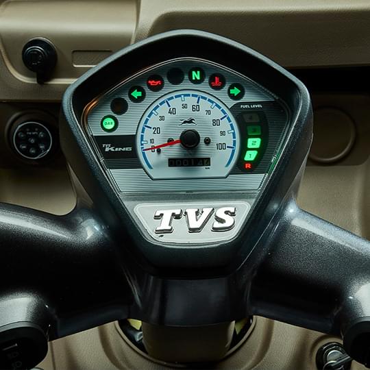 TVS King Duramax 3 wheeler auto with stylish speedometer