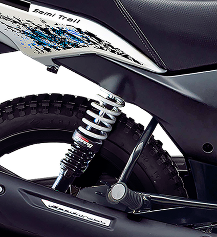 Telescopic and hydraulic suspension of TVS ZT 125 cc motorcycles