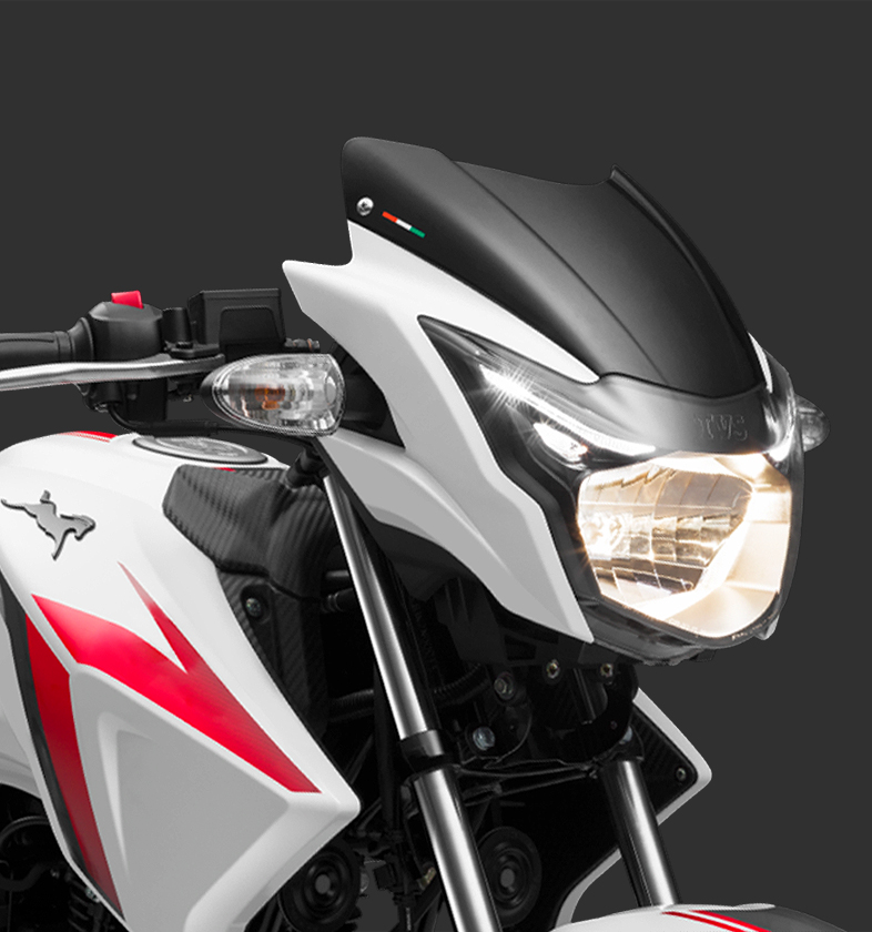 Beast LED headlamp of TVS RTR 160 2V 2 wheeler motorcycle