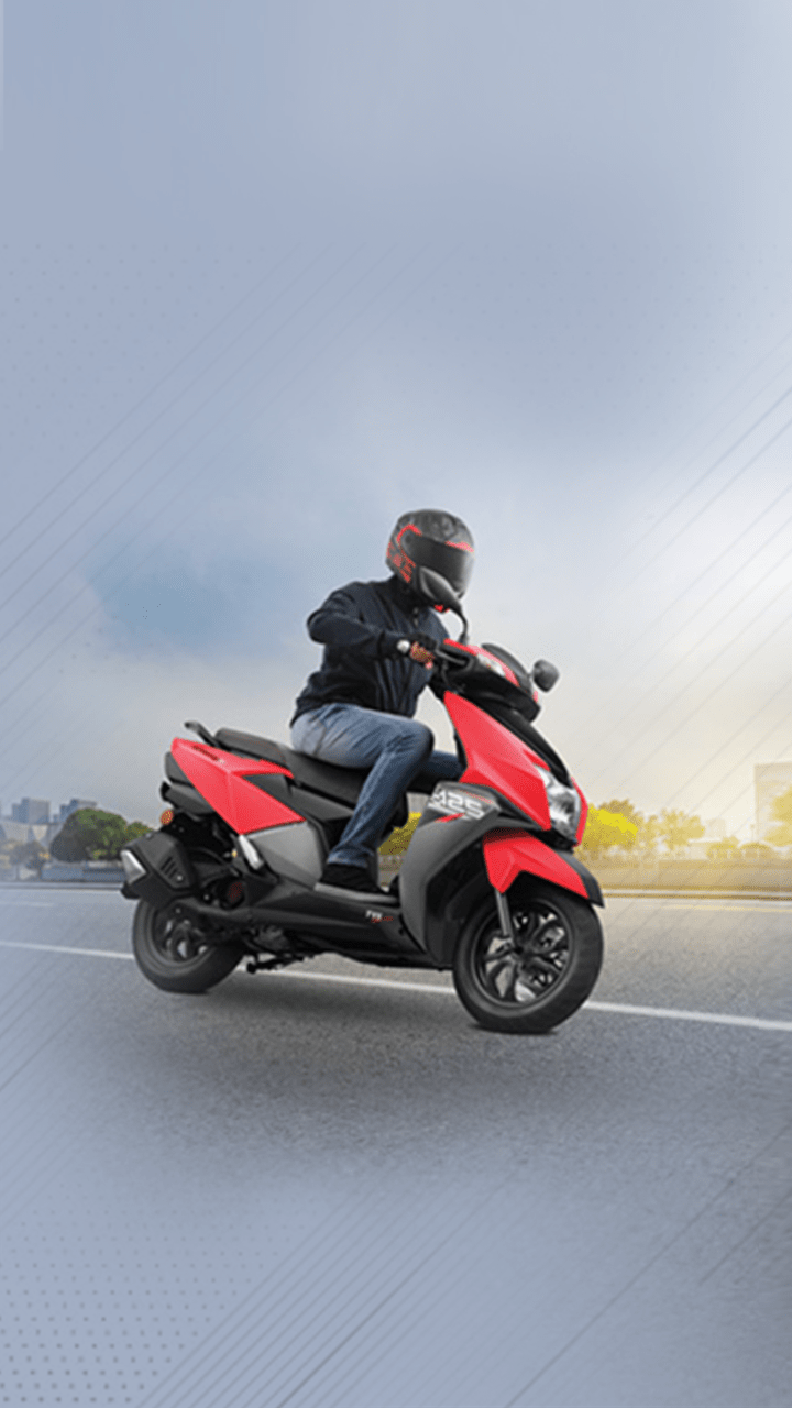 Rider on TVS NTorq 125 TVS Scooter