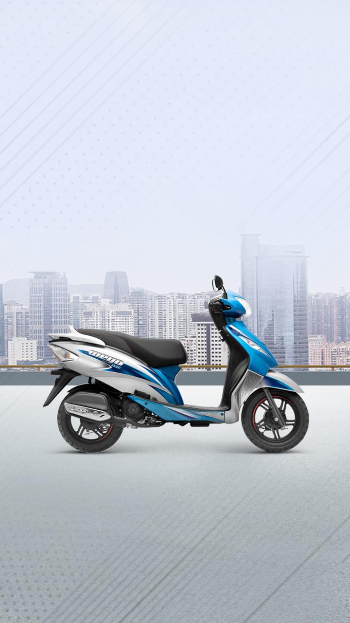Imagen del anuncio de promoción de la motoneta TVS Wego de dos ruedas
