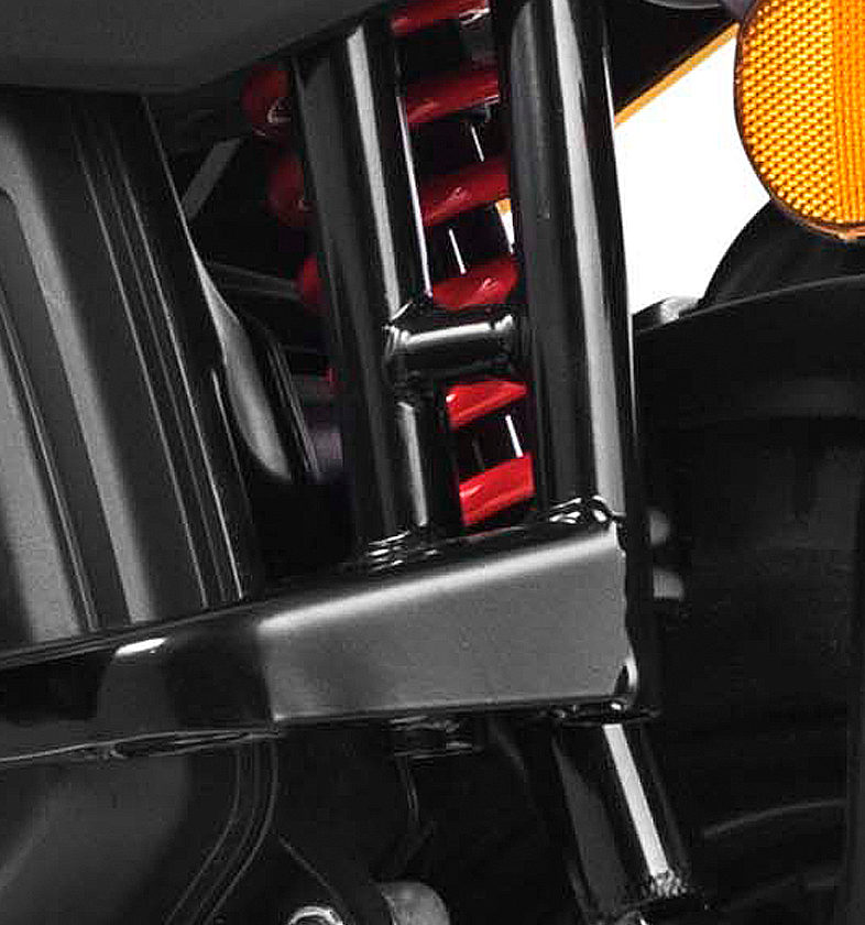 TVS Ntorq 125 cc 2 wheeler automatic scooter with coil spring shock suspension