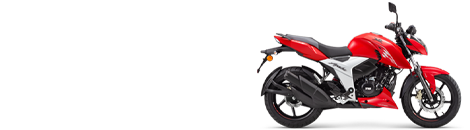 TVS apache 160 4v two wheeler sports motorcycle in red color