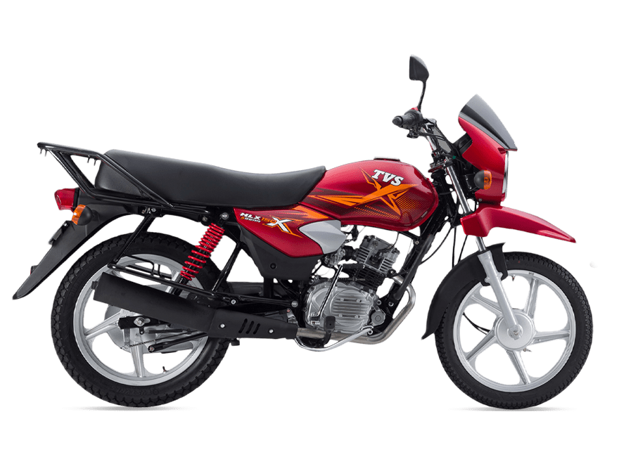 TVS HLX 150X available in flame red color