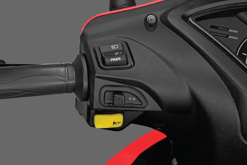 Pass by Switch available in TVS wego 2 wheeler scooter