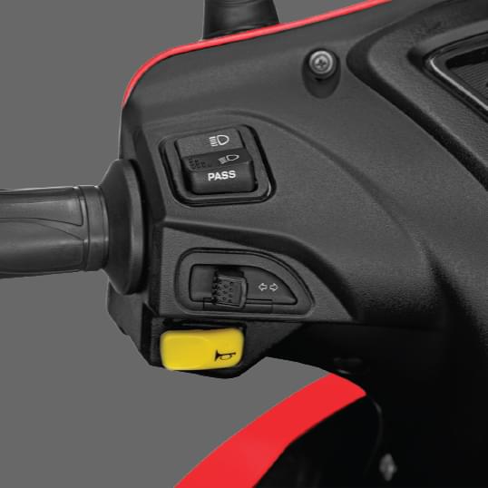 Pass by Switch available in TVS wego 2 wheeler scooter