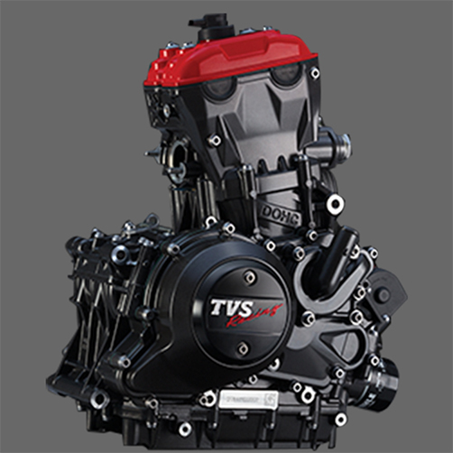 Liquid cooled SI engine of Apache RR 310 motorcycle