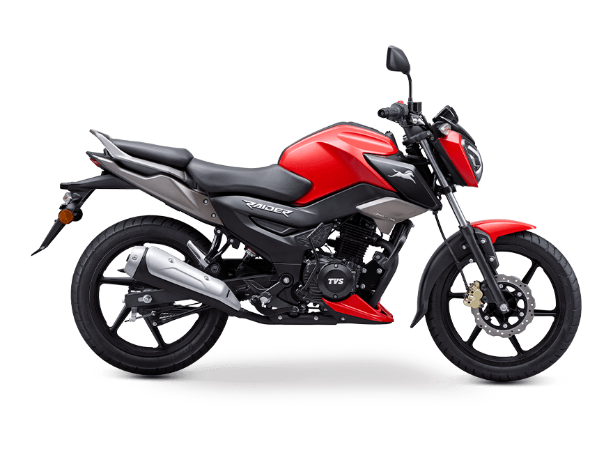 TVS raider 125 motorcycle in red
