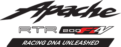 Apache RTR 200 4v EFI racing DNA unleashed logo