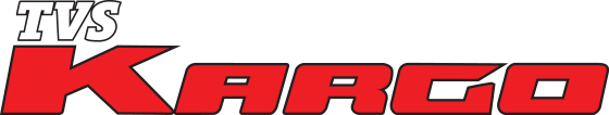 Logo de marca del motocarro TVS kargo de tres ruedas