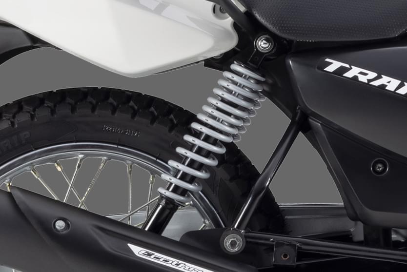 Suspensión trasera óptima de la motocicleta TVS Trak 150 de dos ruedas