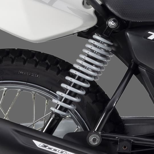 Suspensión trasera óptima de la motocicleta TVS Trak 150 de dos ruedas