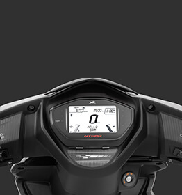 Digital reverse cluster speedometer of TVS Ntorq two wheeler scooter