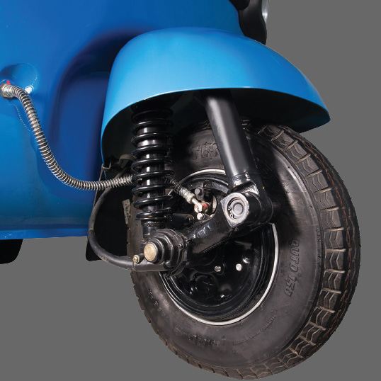 Combi brake safety feature in TVS kargo 3 wheeler auto