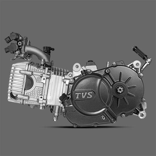 Single cylender, 4 stroke, air cooled engine of TVS XL 100 Heavy duty 2 wheeler moped