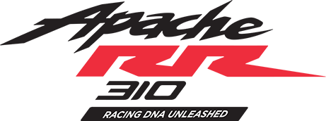 Apache RR 310 racing dna unleashed brand logo