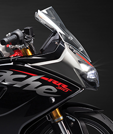 Advanced aerodynamics of apache RR 310 sports motorcycle