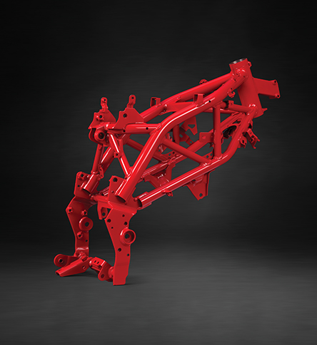 Trellis frame of Apache RR 310 motorcycle