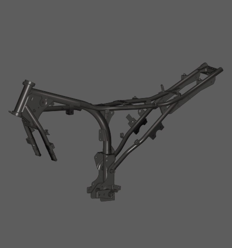 Split synchro chassis of Apache RTR 160 4V Sports motorcycles