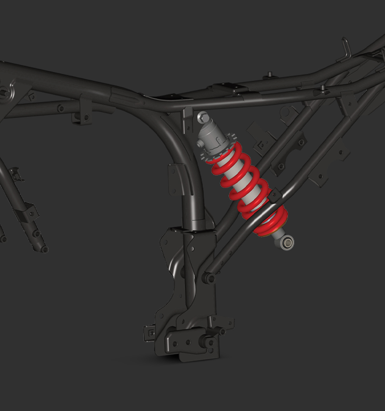 Monoshock suspension of Apache RTR 160 4V Sports motorcycles