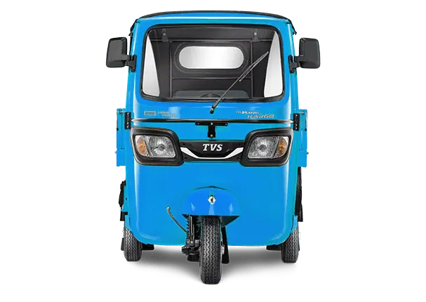 TVS King Kargo Blue Front View