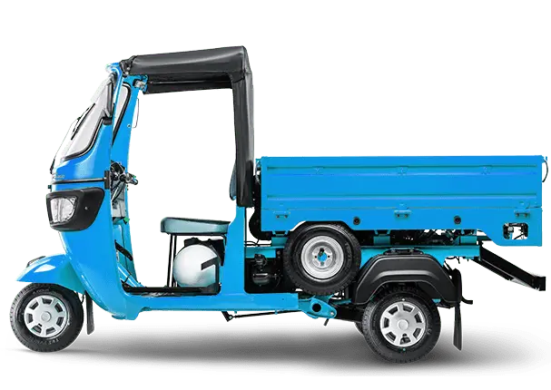 TVS King Kargo Blue Left View