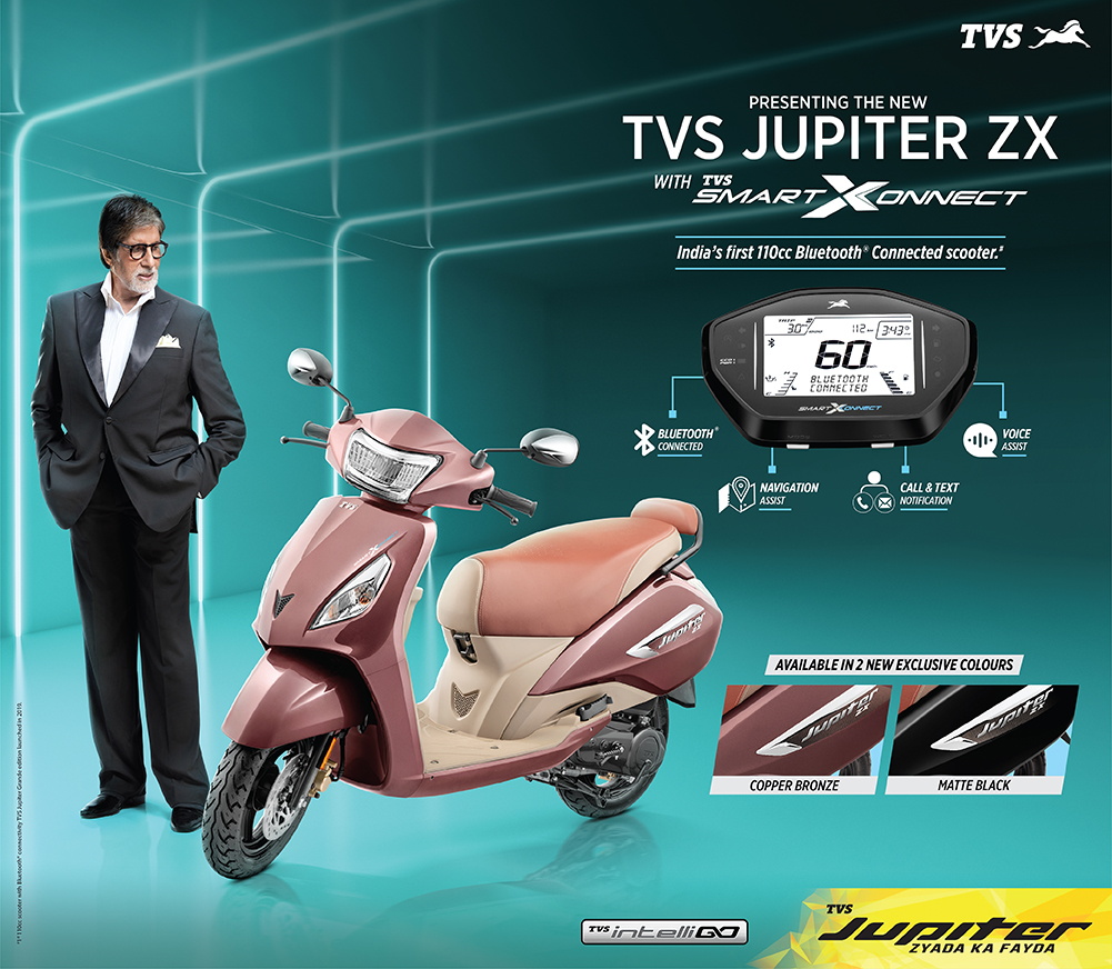 TVS Jupiter ZX DISC Features, Colours, Technical Specifications
