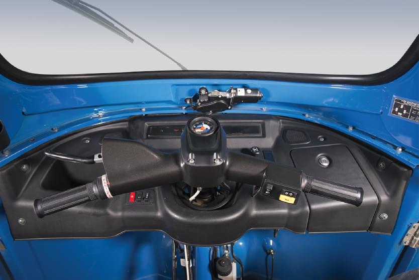 Functional dashboard of TVS kargo 3 wheeler auto