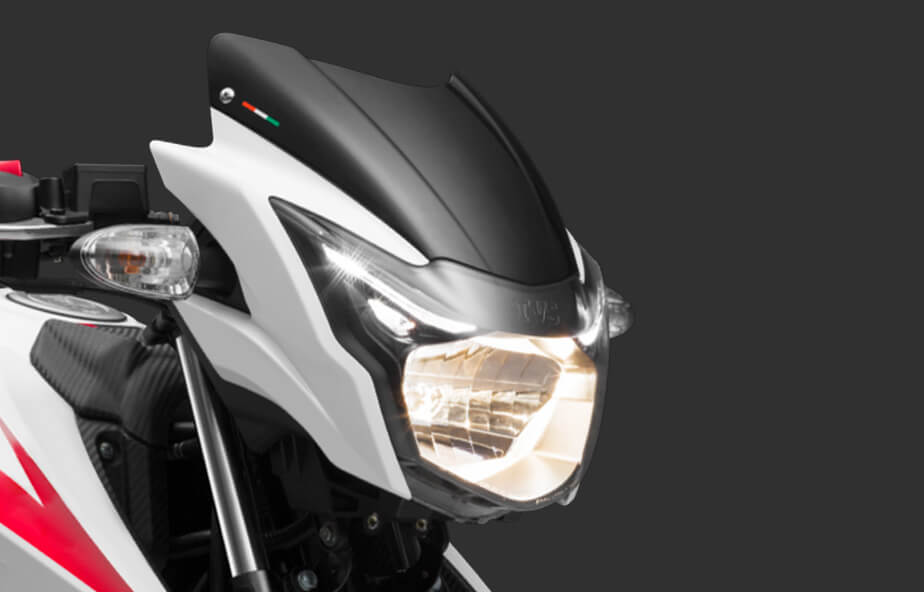 Beast LED headlamp of TVS RTR 160 2V 2 wheeler motorcycle